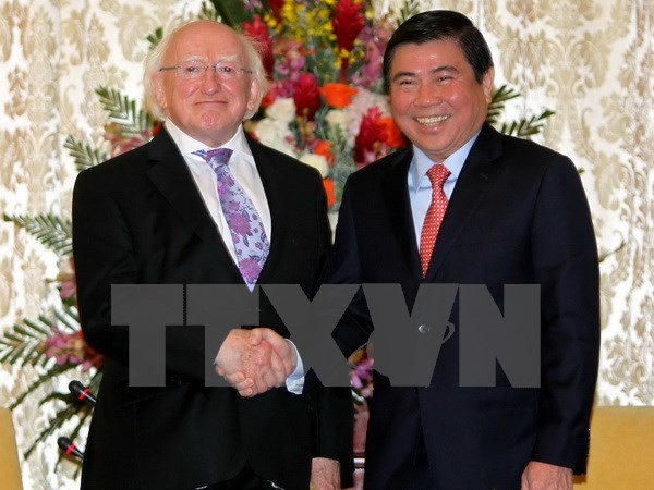 Ho Chi Minh City leader receives Irish President  - ảnh 1